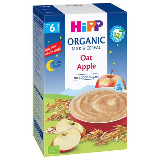 Bột ăn dặm HiPP chúc ngủ ngon dinh dưỡng sữa yến mạch, táo tây (250g)